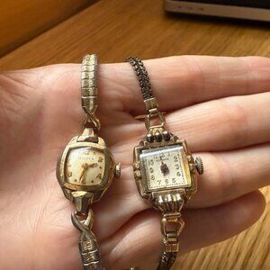 Pair of Antique Watches - Bulova & Bertmar